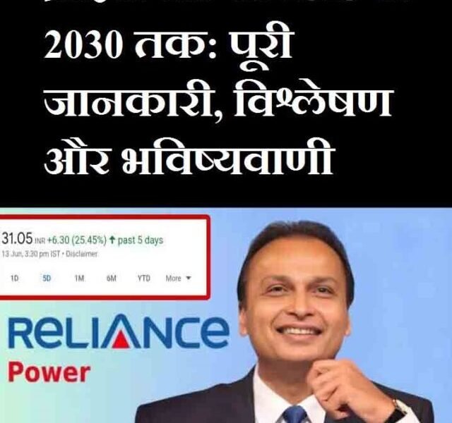 Reliance Power शेयर प्राइस टारगेट 2025 से 2030 तक